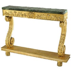 George III Irish carved giltwood console table