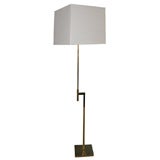 Adjustable height Laurel floor lamp with brass base
