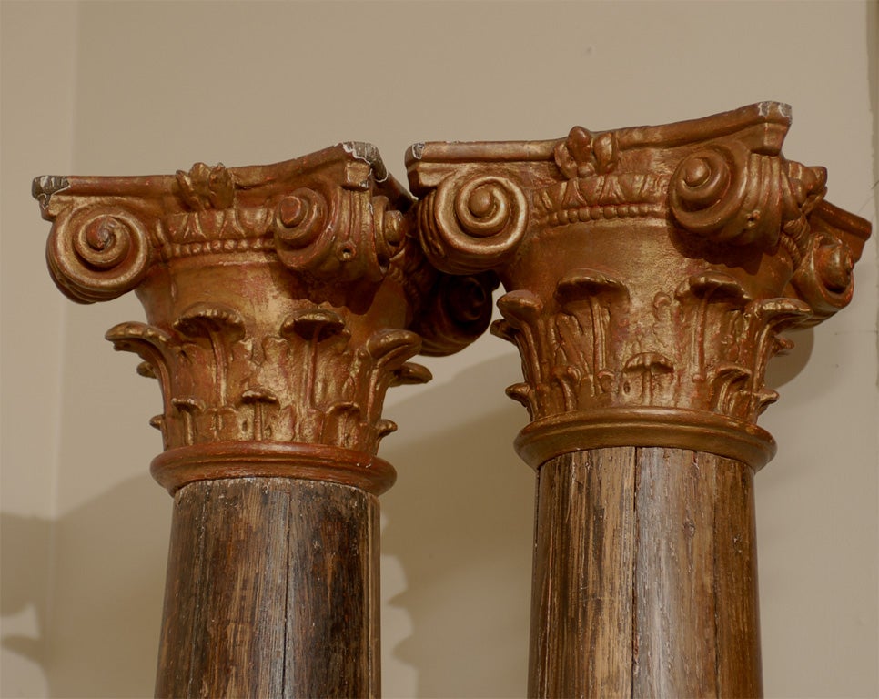 18th Century and Earlier Pair of 18th Century Italian  Architectural Columns