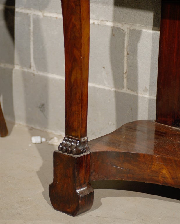 19th Century French Empire Mahogany Console