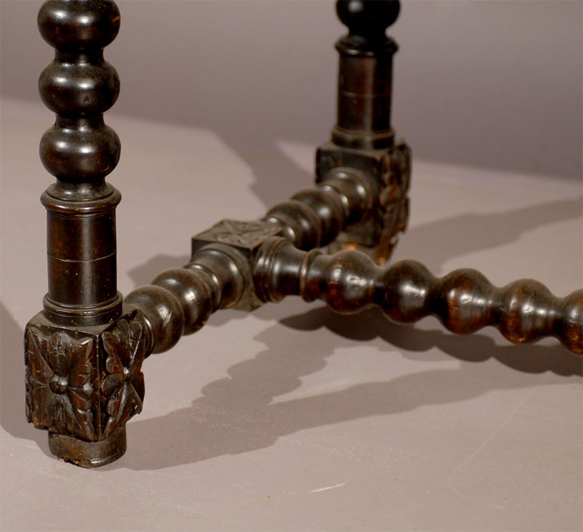 18th Century and Earlier 18th Century Spanish Library Table in Walnut with Carved Details For Sale