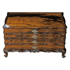 A Rare Portuguese Palisander Petite Silver Chest