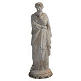 A Neoclassical Style Cast Iron Statue of a Grecian Female