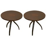 A Pair of Drexel Round SIde Tables.