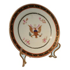 A Pair of Plates with a Single Head Eagle Crest