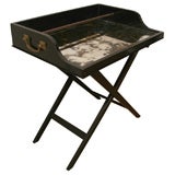 1940's Ebonized Campaign Style Folding Bar