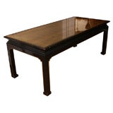 Black Lacquered and Parcel Gilt Ming Style Low Table