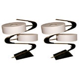 Pair of Ebonized Atomic Style Lamps