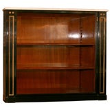 Louis XVI Style Black Lacquered Bookcase by Maison Jansen Louis XVI Style Black Lacquered Bookcase by Maison Jansen