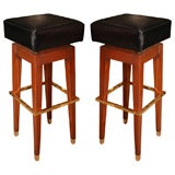 Pair of barstools in the manner of Quinet