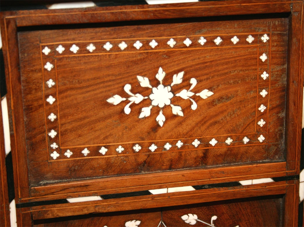 Ivory and Ebony Inlaid Octagonal Chess Table, India, 19th C. 1
