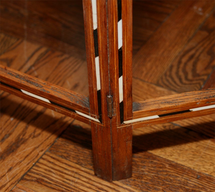 Ivory and Ebony Inlaid Octagonal Chess Table, India, 19th C. 2