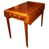 Mahogany and Boxwood Inlaid Pembroke Table, England, Mid 19th C.