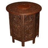 Anglo-Indian Folding End Table