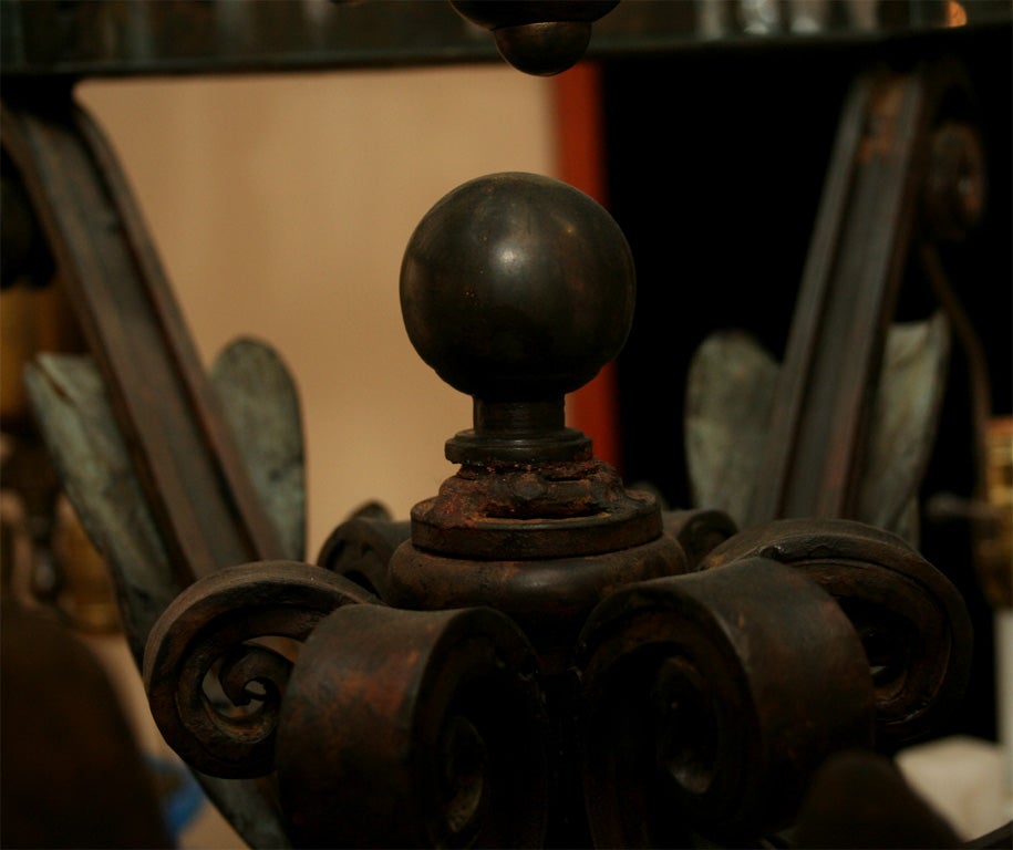 Large French Bronze Lantern For Sale 1