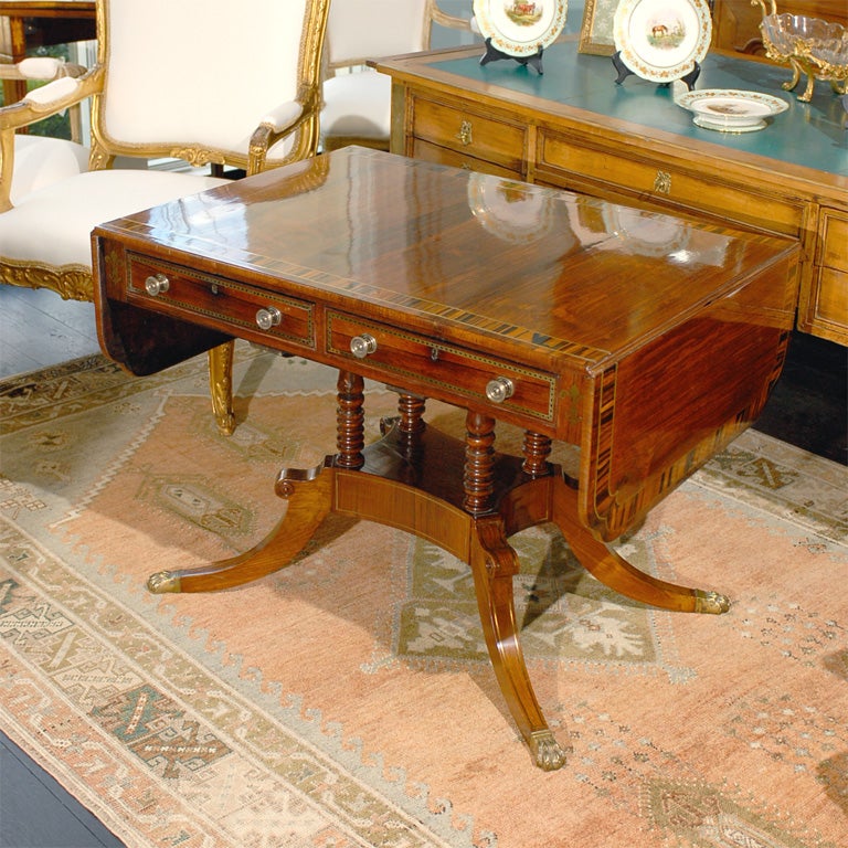 Early 19th Century Regency Rosewood Sofa Table