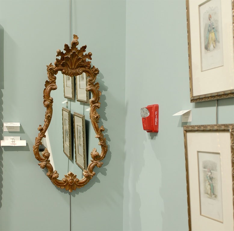 Pair of Continental Giltwood Opposing Mirrors