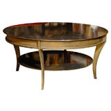 POSSIBLY MID CENTURY ROUND MIXED METAL COFFEE TABLE