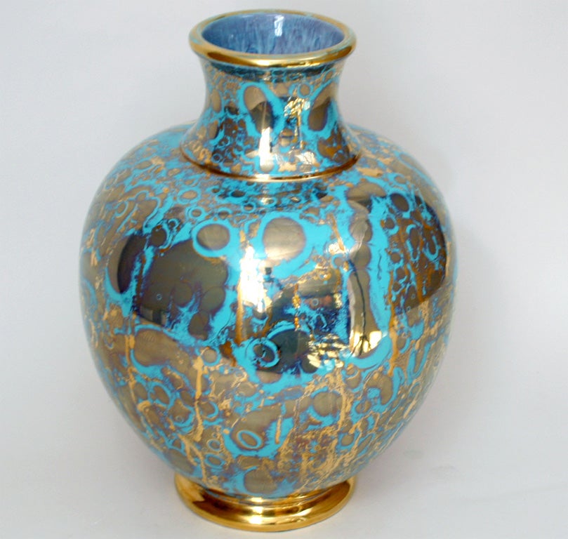Large French studio vase with an extraordinary 