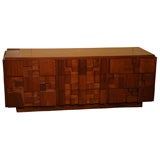 Fine Cubist Modern Walnut Dresser