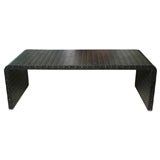 Studded Leather Bench