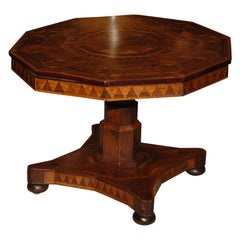 Inlaid Pedestal Table