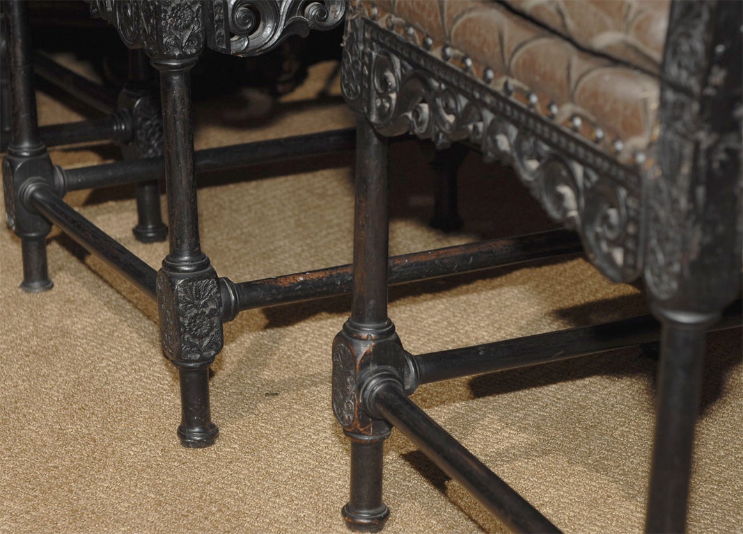 PAIR OF ANGLO-INDIAN  EBONY CHAIRS 2