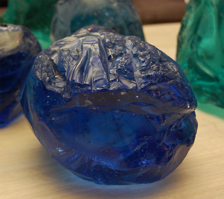 Multicolor Glass Rocks In Excellent Condition For Sale In Wainscott, NY