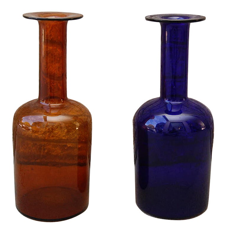 Pair of Holmegaard Vases For Sale