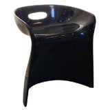 Black Lacquer & Wood "Top Sit" Stool by Winfried Staeb