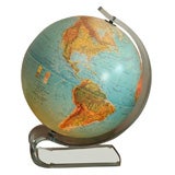Soviet-Era, Lucite-Mounted, Globe Light