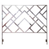 70's King-Sized Chrome Chinese Chippendale Headboard