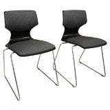 Set of Four Elmar Flototto Rosewood / Chrome Chairs