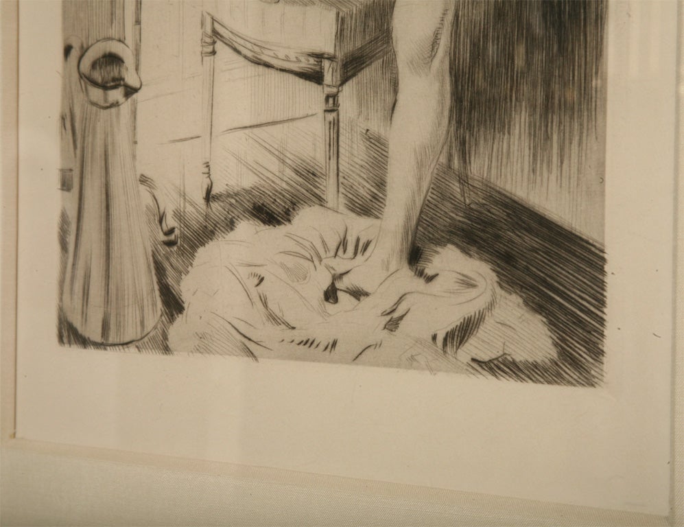 Début du 20ème siècle Œuvre d'art du 19ème siècle encadrée sur mesure par Almery Lobel Riche en vente