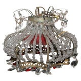 Crown Form Beaded Crystal Chandelier
