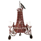 Red Crystal Beaded Chandelier