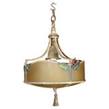 Bowl Form Glass and Metal Chandelier