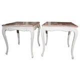 Pair of Marble Top Side Tables