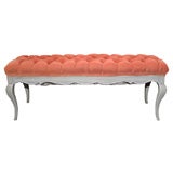 Tufted Wood Bench
