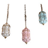 Vintage Set of Three Murano Glass Pendant Lights