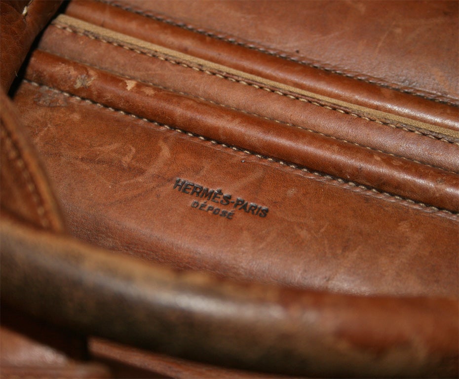 Leather Amazing Vintage Hermes Travel Bag