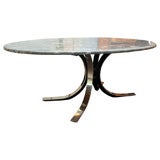 Oval Marble Top Dining Table by Borsani