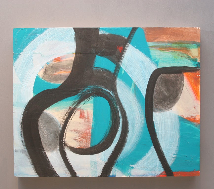 Pair of Abstract Paintings by Jackie Lipton 1