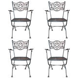 Set of 4 Italian  iron Chairs