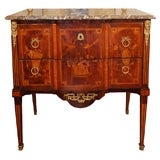 Antique Louis XVI Gilt-Bronze Mounted Marquetry Commode