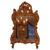Louis XV Giltwood Mirror