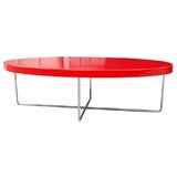 Lacquered Oval Coffee Table