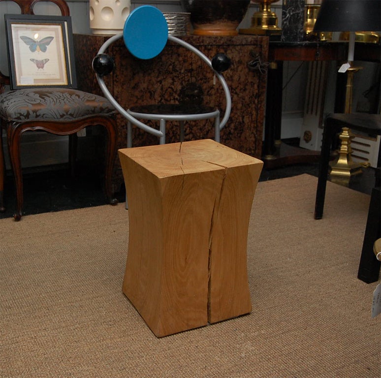 Wood cut occasional table/stool by Christian Liaigre currently out of production....