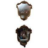 Antique Italian Mirrored Candle Sconces