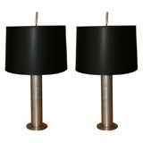 Pair of Aluminum Machine-Age Lamps